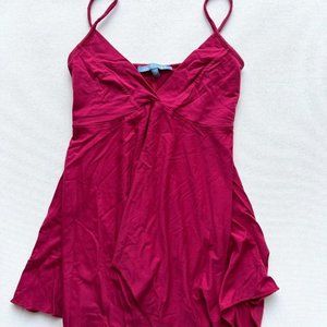 Smart Set Fuchsia Strap Scarf Tank ( S )